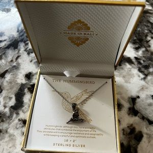 Sterling Solver Hummingbird Necklace